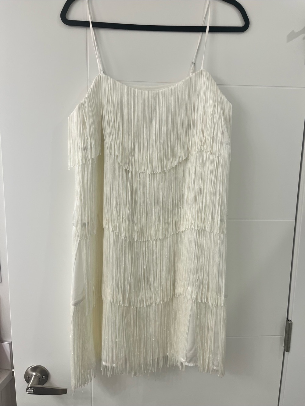 Abercrombie & Fitch White Fringe Mini Dress